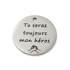Anti-Tarnish 201 Stainless Steel Pendants STAS-R002-01P-17-1