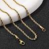 304 Stainless Steel Rope Chain Necklaces NJEW-L167-06B-G-3