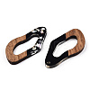 Opaque Resin & Walnut Wood Pendants RESI-N039-59C-2