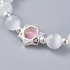 Cat Eye Round Bead Stretch Bracelets BJEW-L037-13A-2