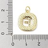 Rack Plating Brass Micro Pave Clear Cubic Zirconia Pendants KK-E102-33G-F-3