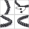 Adjustable Natural Lava Rock Braided Bead Bracelets BJEW-F369-A02-4