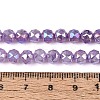 Anti-Tarnish Electroplate Glass Beads Strands GLAA-N064-6mm-02-4