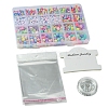 DIY Flat Round & Heart Acrylic & Plastic Beads Bracelets Making Kits DIY-FS0006-41-6