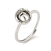 Brass Cup Peg Open Cuff Ring Settings KK-G518-10P-04-1