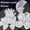 Polyester Bride's Lace Gloves AJEW-WH20120-23C-5