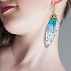 4Pcs 4 Colors Gradient Butterfly Resin Dangle Earrings EJEW-AN0003-94-4