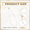 1Pc Round White Plastic Pearl & Alloy Link Chain Necklaces for Women NJEW-LP0007-36-2