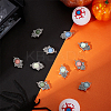 50Pcs 5 Colors Synthetic Luminous Stone Pendants PALLOY-PH0001-97-5