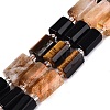 Natural Mixed Obsidian & Citrine & Tiger Eye Strands G-Q614-01A-05-2