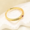 Brass Micro Pave Cubic Zirconia Cuff Rings for Women RJEW-H247-34G-02-2
