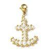 Shell Pearl & Brass Beaded Pendant Decoration HJEW-TA00047-1