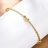 304 Stainless Steel Rolo Chain Bracelets for Women BJEW-C094-09G-3