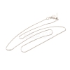 1mm Rack Plating Brass Box Chain Adjustable Slider Necklaces for Women Men MAK-L044-01S-1