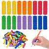 60Pcs 6 Colors Plastic Pencil Grips for Kids AJEW-GA0006-56-1