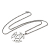 201 Stainless Steel Viking Triquetra Knot Pendant Necklaces NJEW-H065-06P-2