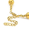 304 Stainless Steel & 201 Stainless Steel Round Beaded Bracelets for Women BJEW-G717-03B-GP-3