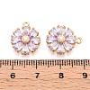 Real 18K Gold Plated Brass Micro Pave Cubic Zirconia Pendants X-KK-S360-043B-NF-3