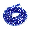 Electroplate Transparent Glass Beads Strands EGLA-A035-T6mm-A21-2