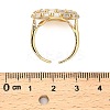 Brass Micro Pave Clear Cubic Zirconia Cuff Finger Rings for Women RJEW-M098-03G-3