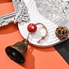 Christmas Iron Bell Hanging Ornaments HJEW-JM02443-2