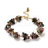 Natural Multicolor Tourmaline Chip Beaded Bracelets for Women BJEW-F478-01E-1