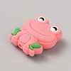 Frog Food Grade Eco-Friendly Silicone Focal Beads LS-SIL-WH0006-29C-2