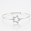 Tarnish Resistant 304 Stainless Steel Bangles STAS-N084-01-2
