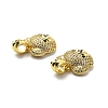 Clear & Black Cubic Zirconia Pendants KK-G446-10G-3