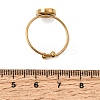 Flat Round 304 Stainless Steel Open Cuff Bangle Makings with Bezel Tray SA-CBABF3F-04G-07-3