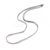 Non-Tarnish Men's 201 Stainless Steel Cuban Link Chain Necklaces LS-NJEW-G340-15P-2