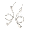 Brass Ear Studs Findings LS-KK-R154-02P-1