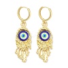 Rack Plating Brass Dangle Earrings for Women EJEW-M260-24G-02-1
