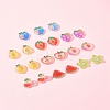 20Pcs 10 Styles Cherry/Pear/Lemon/Grape/Blueberry/Peach/Apple/Watermelon/Fruit Transparent Epoxy Resin Decoden Cabochons RESI-FS0001-93-9