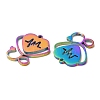 Ion Plating(IP) 304 Stainless Steel Pendants STAS-L020-020RC-2