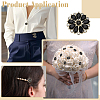 6Pcs Alloy Rhinestone Buttons BUTT-FG0001-58B-5