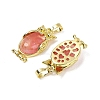 Cherry Quartz Glass Pendant KK-F887-02G-13-2