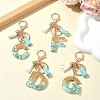 Transparent Epoxy Resin Pendant Keychains KEYC-FS00022-05-9
