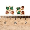 Brass Micro Pave Cubic Zirconia Charms KK-F906-11G-01-3
