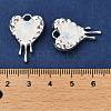 Rack Plating Alloy Rhinestone Pendants PALLOY-D028-08A-S-RS-4