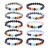 Yoga Chakra Jewelry Stretch Bracelets BJEW-G554-02-1
