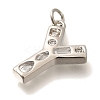 Brass Micro Pave Clear Cubic Zirconia Pendants KK-G521-01P-Y-2