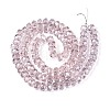 Electroplate Transparent Glass Beads Strands EGLA-N022-05B-C05-2
