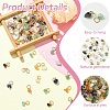 80Pcs 8 Styles Natural Gemstone Pendants PALLOY-YW00074-3