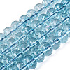 Crackle Transparent Glass Beads Strands GLAA-N074-02B-09-1