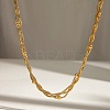 304 Stainless Steel 3-strand Braided Round Snake Chain Necklaces for Women NJEW-M098-04G-1