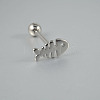 304 Stainless Steel Fish Bone Straight Barbell 15 Gauge Piercing Tongue Rings for Women Men FS-WG89F3B-01-2
