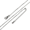 Brass Rolo Chains Necklaces for Women NJEW-D302-43B-4