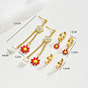 Stainless Steel Flower Tassel Earring Sets LS-LB0942-1