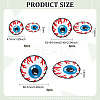 BENECREAT 10Pcs 3 Style Bloodshot Eyeball Iron on/Sew on Patches DIY-BC0009-72-2